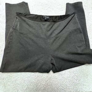 Jones & Co  Plus Size  1X Dark Gray Wide waist Band Leggings Yoga Workout gear